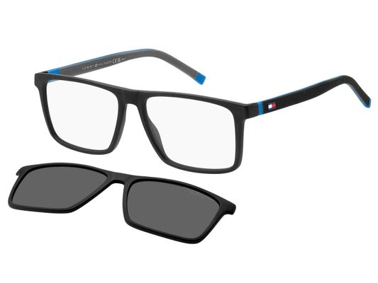 Tommy Hilfiger Mężczyzna Tommy Hilfiger TH 2086/CS 003/M9 Oprawki optyczne Wstrzyknięte Czarny Szary Kwadratowy Spolaryzowane