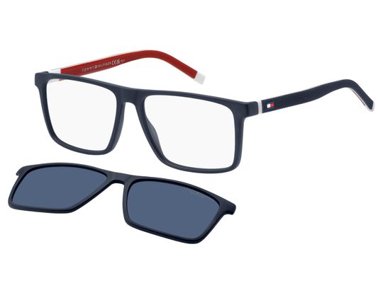 Tommy Hilfiger Mężczyzna Tommy Hilfiger TH 2086/CS FLL/C3 Oprawki optyczne Wstrzyknięte Niebieski Niebieski Kwadratowy Spolaryzowane