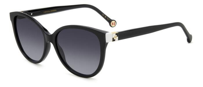 Carolina Herrera Kobieta Carolina Herrera HER 0237/S 80S/9O Okulary przeciwsłoneczne Acetat Czarny Szary Cat Eye Zacieniony - Image 1
