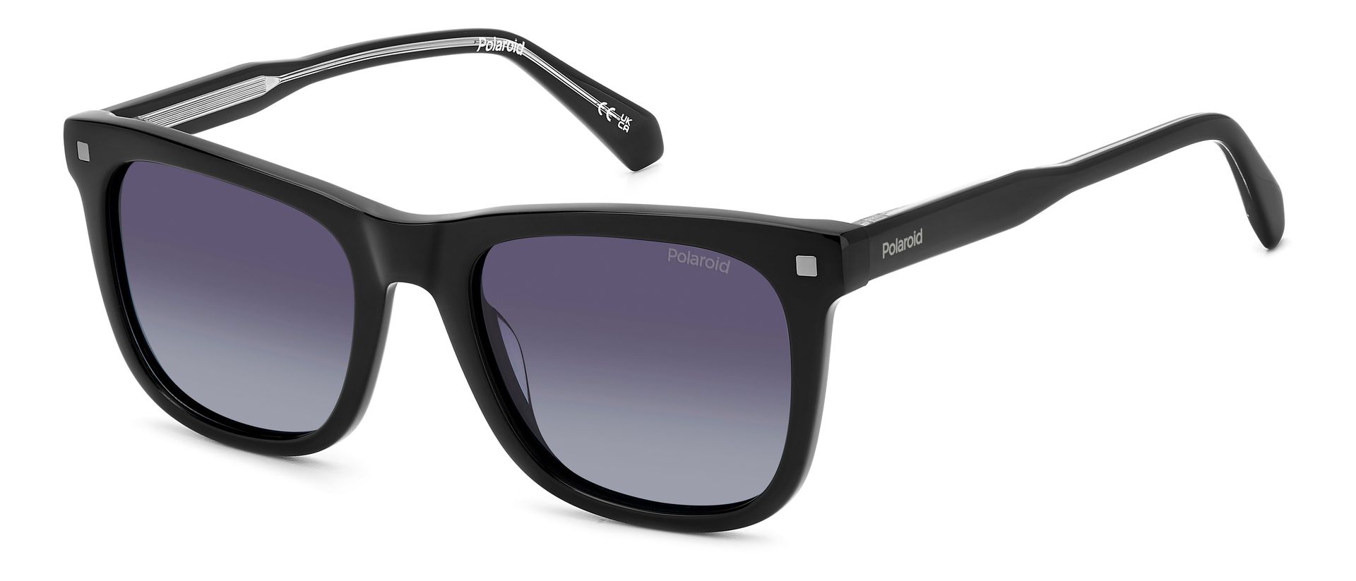 Polaroid Unisex Polaroid PLD 4167/S/X 807/WJ Okulary przeciwsłoneczne Acetat Czarny Szary Kwadratowy Spolaryzowane Zacieniony - Image 1