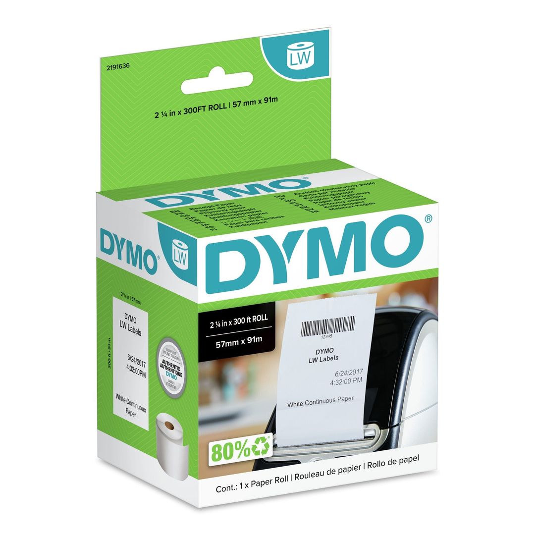 DYMO ® LabelWriter™ Continuous Paper Rolls FSC™ - 57 x 91m - Image 1