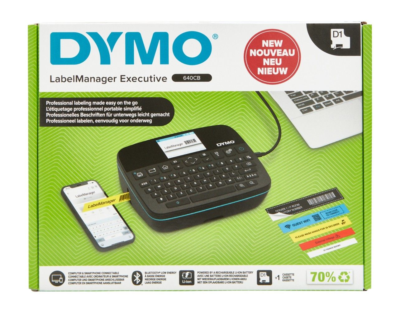 DYMO LabelManager LabelWriter 640CB Portable & Rechargeable Label - Image 1