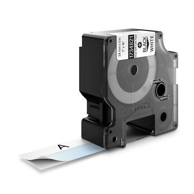 Dymo 1734821/S0773860 Ribbon self-laminating black on white 24mm x 5.5