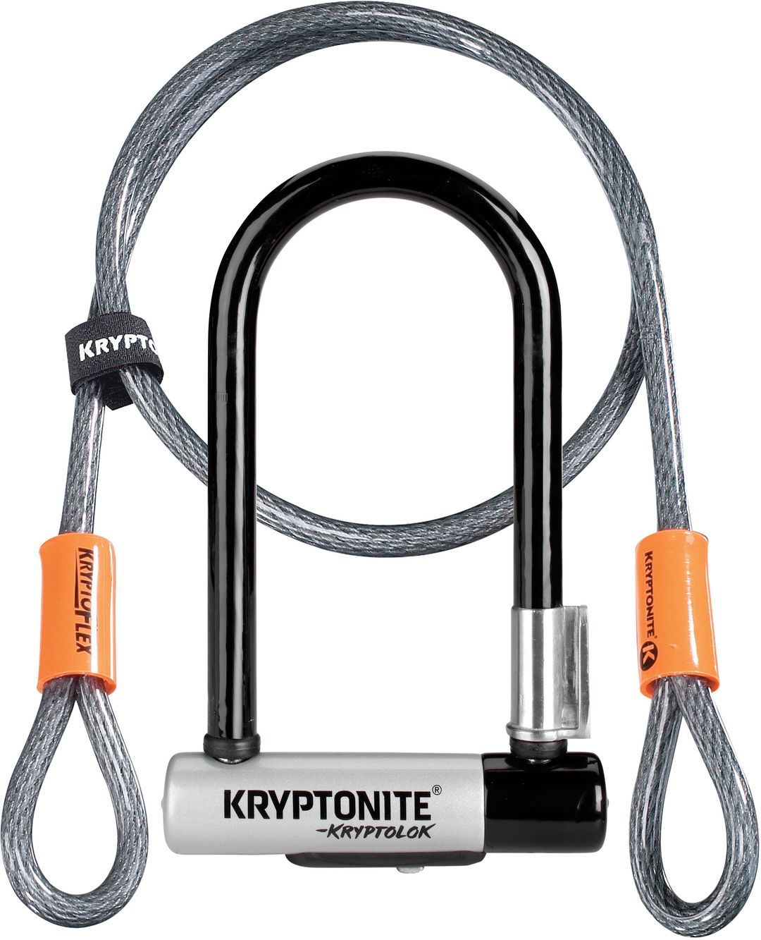 Kryptonite Kryptolok Mini U-lock with 4 Foot Flex Cable and Flexframe Bracket - Sold Secure Gold - Image 1