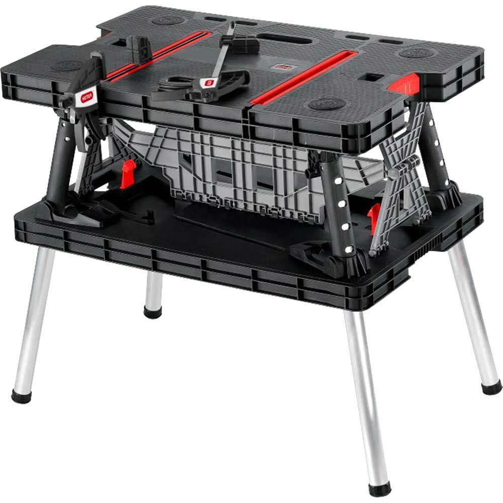 Keter Folding Work Table and Quick Clamps Set - Image 1