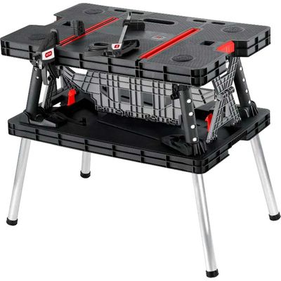 Keter Folding Work Table and Quick Clamps Set