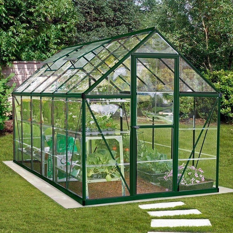 6 x 12 Palram Canopia Harmony Large Green Polycarbonate Greenhouse (1.85m x 3.70m) - Image 1