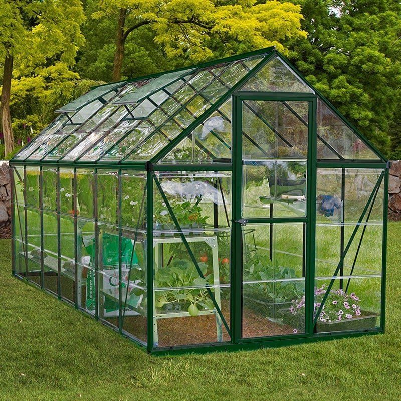 6 x 14 Palram Canopia Harmony Large Green Polycarbonate Greenhouse (1.85m x 4.26m) - Image 1