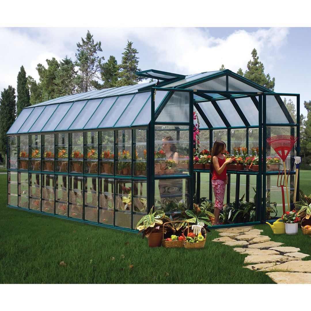 8'x20' Palram Canopia Rion Grand Gardener Green Greenhouse (2.67x6.39m) - Image 1