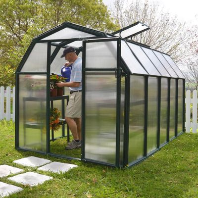 6' x 8' Palram Canopia Grey Skylight Apex Plastic Shed (1.85m x 2.29m)