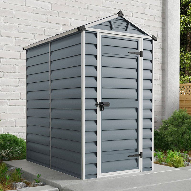 4' x 6' Palram Canopia Grey Skylight Plastic Shed (1.21m x 1.77m) - Image 1