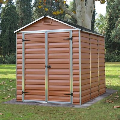 6' x 8' Palram Canopia Amber Skylight Plastic Shed (1.85m x 2.28m)