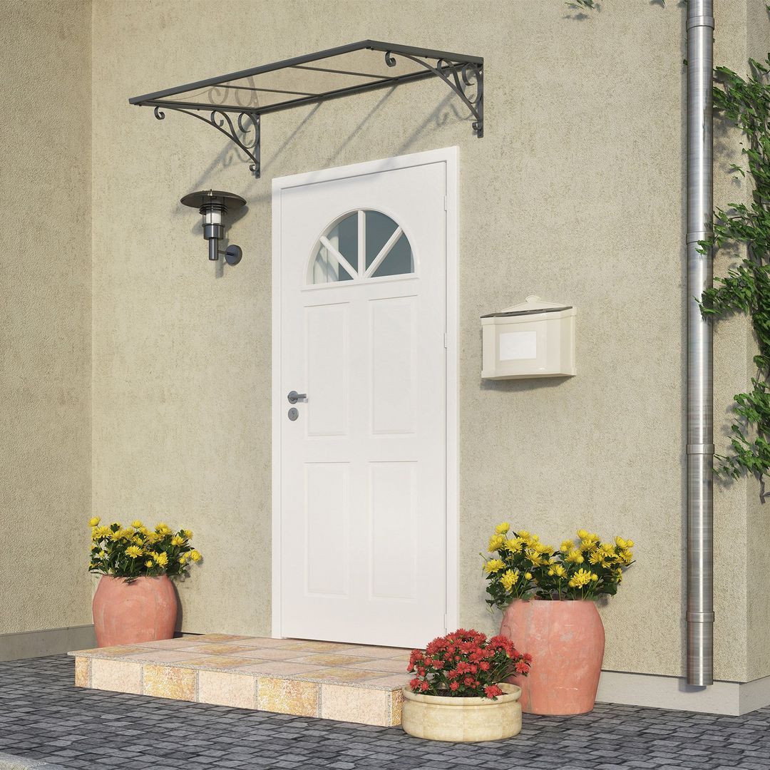 Palram Canopia Venus 1350 Clear Canopy Rain Protector Entryway Door Cover - Image 1