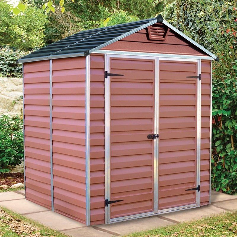 6' x 5' Palram Canopia Amber Skylight Plastic Shed (1.85m x 1.54m) - Image 1