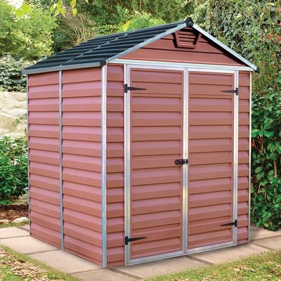 6' x 5' Palram Canopia Amber Skylight Plastic Shed (1.85m x 1.54m)
