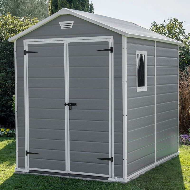 6' x 8' Keter Manor Plastic Garden Shed (1.86m x 2.37m) - Image 1