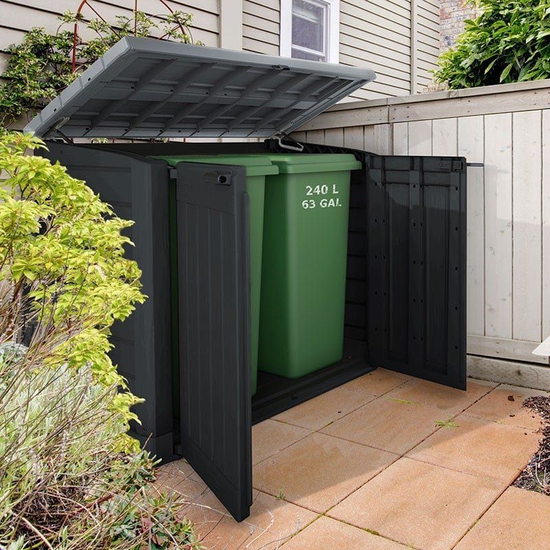 5' x 3' Keter Hideaway Large 1200L Plastic Storage Unit/ Wheelie Bin Store (1.46m x 0.82m) - Image 1