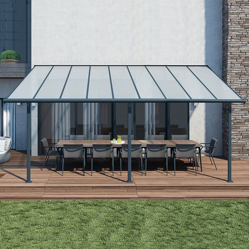 10'x18' (3x5.46) Palram Canopia Sierra Grey Patio Cover - Image 1
