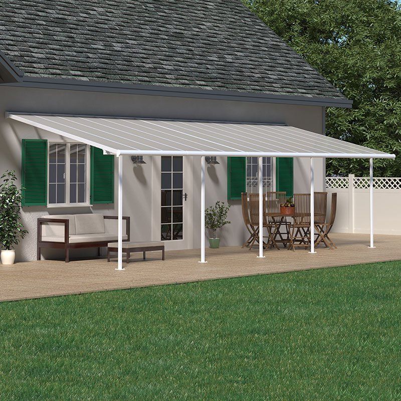 10'x28' (3x8.51m) Palram Canopia Sierra White Patio Cover - Image 1
