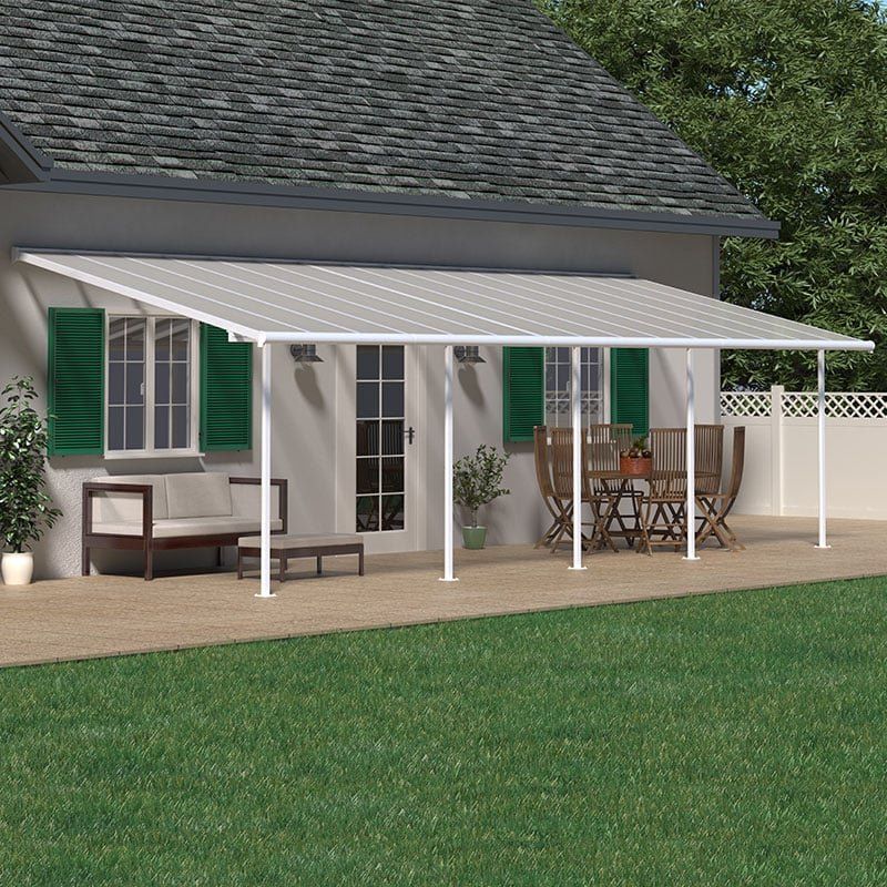 10'x30' (3x9.15m) Palram Canopia Sierra White Patio Cover - Image 1
