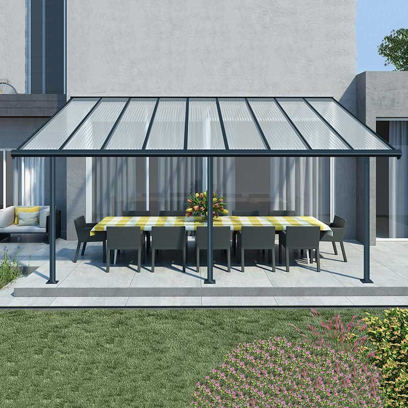10'x20' (3x6.1m) Palram Canopia Sierra Grey Patio Cover - Image 1
