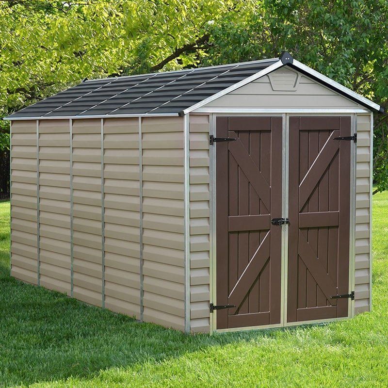 6' x 12' Palram Canopia Tan Skylight Plastic Shed (1.85m x 3.79m) - Image 1