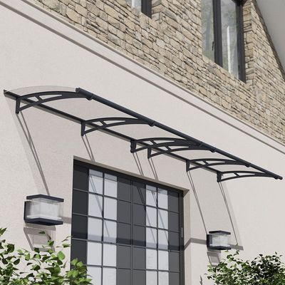 136 x 3 Palram Canopia Aquila 4100 Grey Clear Large Door Canopy (4.12m x 0.92m)