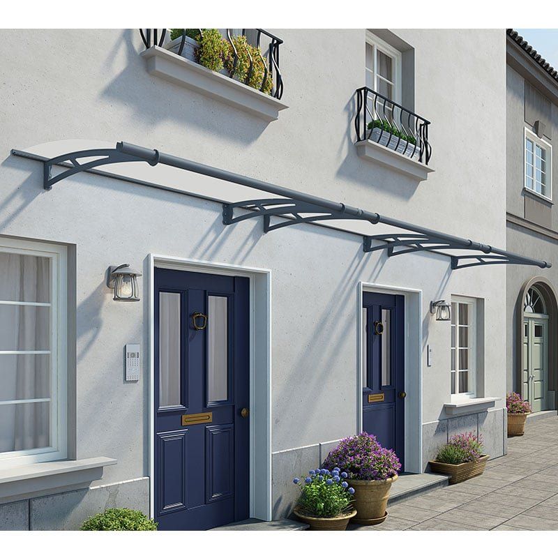 Palram Canopia Aquila 4500 Grey Clear Door Canopy - Image 1
