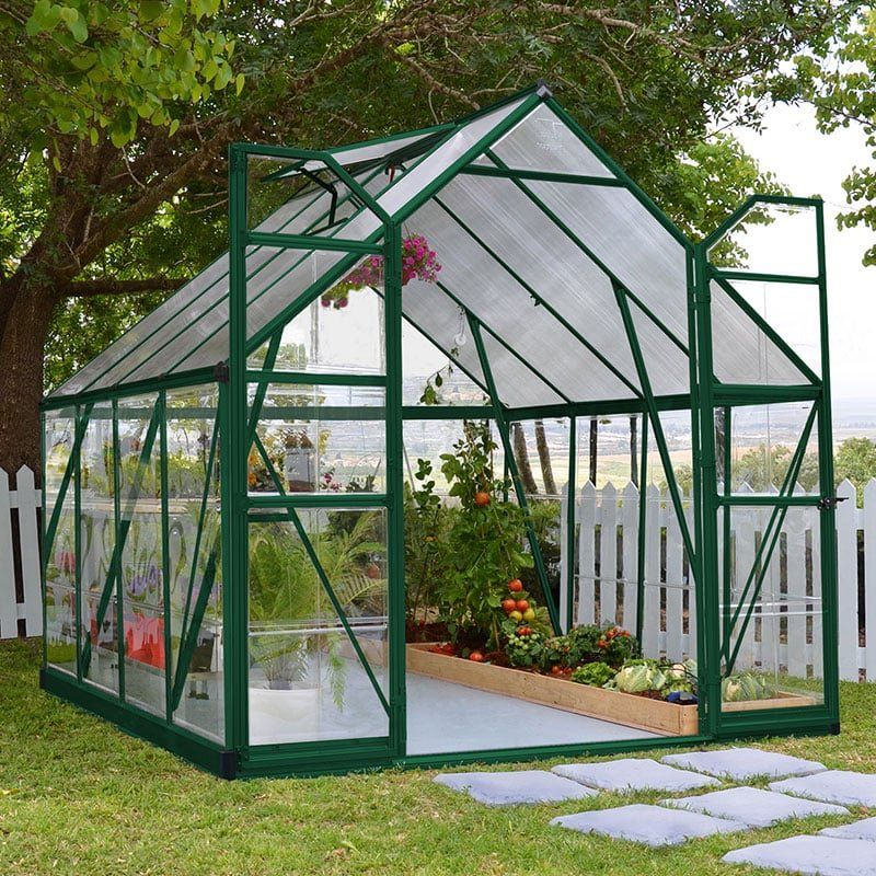 8' x 8' Palram Canopia Balance Green Greenhouse (2.47m x 2.44m) - Image 1