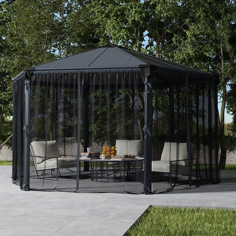 Palram Canopia Gazebo Netting Set for Roma and Monaco Gazebos - Image 1