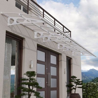 22 x 47 Palram Canopia Bordeaux 6690 White Clear Large Door Canopy (6.71m x 1.39m)