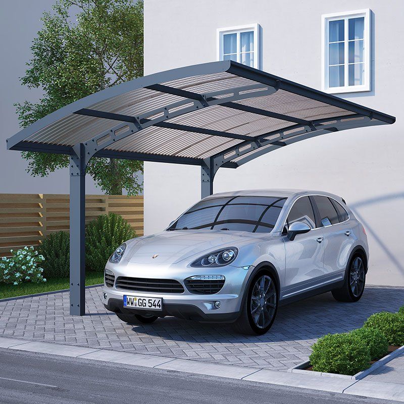 16'x10' (4.8x3m) Palram Canopia Arizona Wave 5000 Grey Metal Carport - Image 1