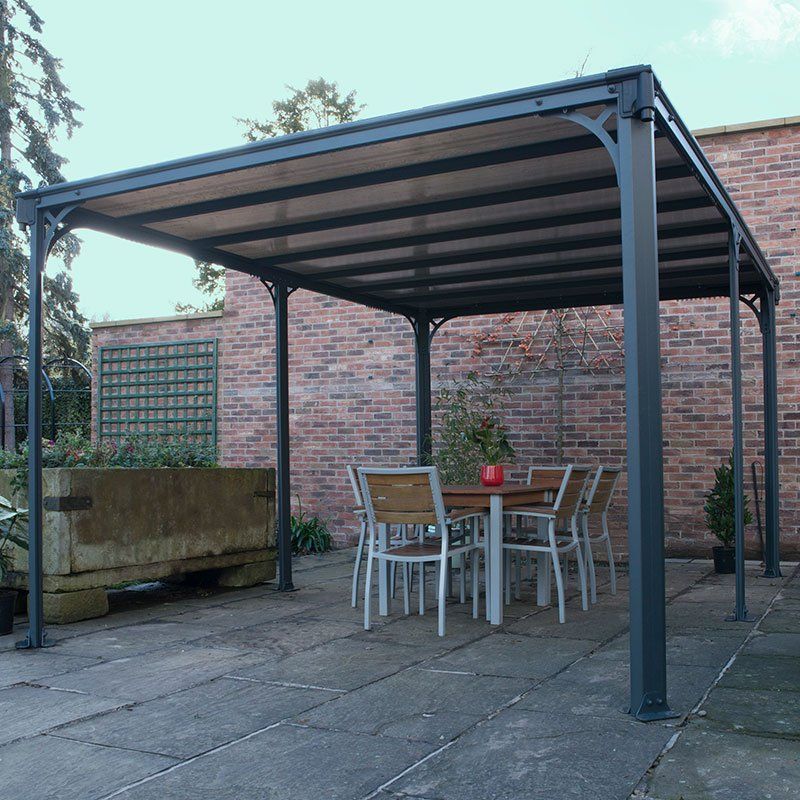 14'x10' (4.2x3m) Palram Canopia Milano 4300 Grey Garden Gazebo - Image 1