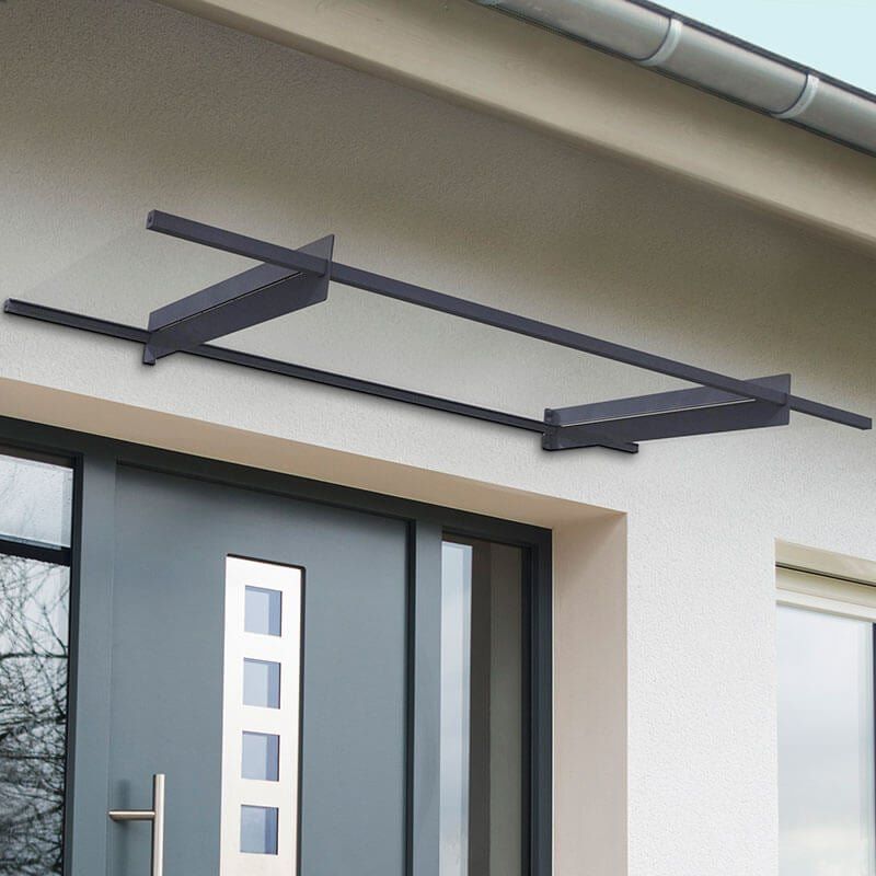 7' x 3' Palram Canopia Nancy 2050 Grey Door Canopy (2.06m x 0.94m) - Image 1