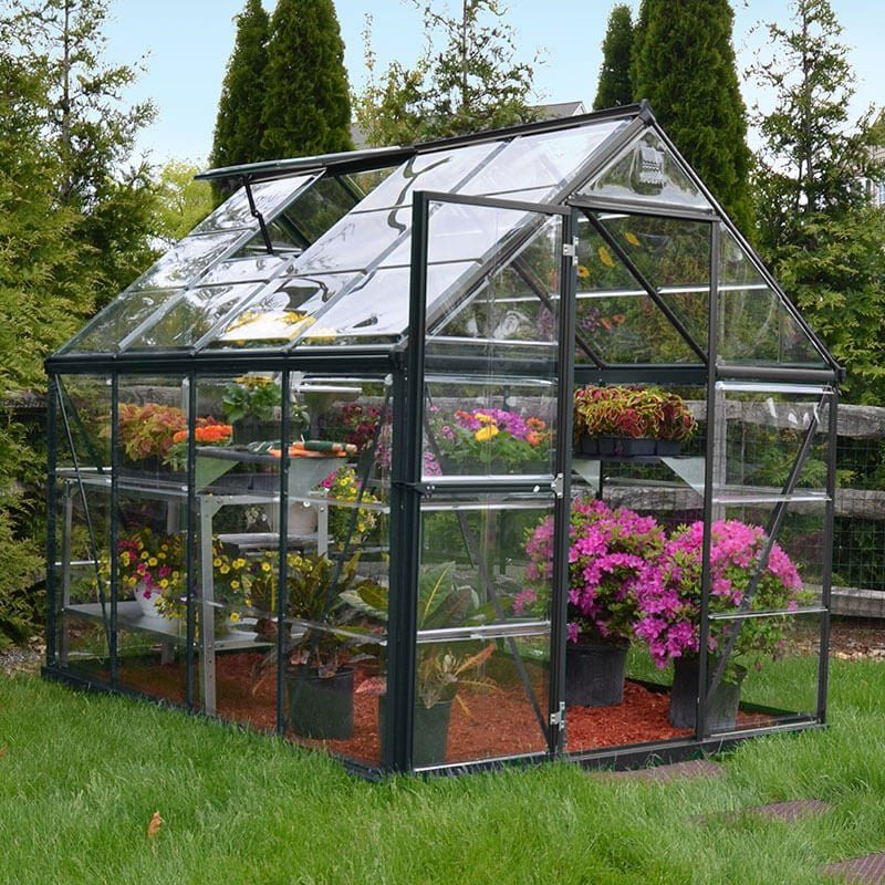 6 x 8 Palram Canopia Harmony Walk In Grey Polycarbonate Greenhouse (1.85m x 2.47m) - Image 1