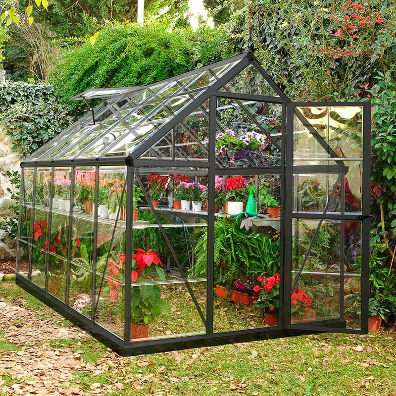 6 x 10 Palram Canopia Harmony Walk In Grey Polycarbonate Greenhouse (1.85m x 3.06m) - Image 1