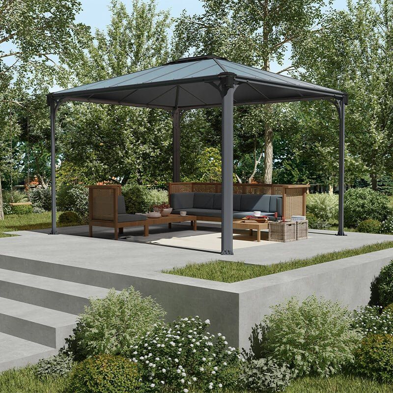 12' x 10' Palram Canopia Martinique 3600 Garden Gazebo (3.6m x 2.96m) - Image 1