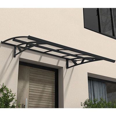 74 x 47 Palram Canopia Amsterdam 2230 Grey Clear Door Canopy (2.24m x 1.39m)