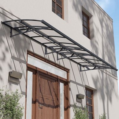 148 x 47 Palram Canopia Amsterdam 4460 Grey Clear Large Door Canopy (4.47m x 1.39m)