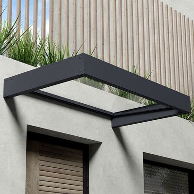 53 x 31 Palram Canopia Sophia 1600 Grey Clear Door Canopy (1.6m x 0.95m)