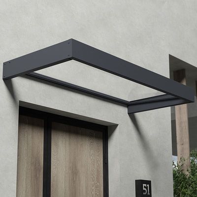 71 x 31 Palram Canopia Sophia 2150 Grey Clear Door Canopy (2.15m x 0.95m)
