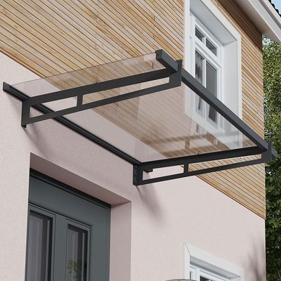411 x 31 Palram Canopia Bremen 1500 Grey Clear Door Canopy (1.5m x 0.94)