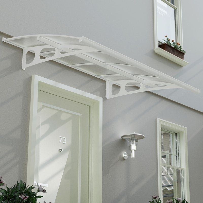 7' x 5' Palram Canopia Bordeaux 2230 Large Door Canopy - White Mist (2.24m x 1.39m) - Image 1