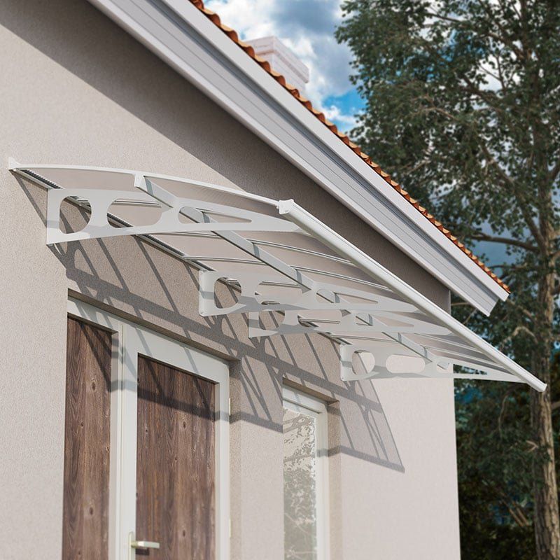 14' x 5' Palram Canopia Bordeaux 4460 Large Door Canopy - White Mist (4.47m x 1.39m) - Image 1