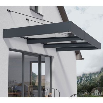 94 x 47 Palram Canopia Sophia XL 3000 Grey Clear Door Canopy (2.86m x 1.4m)