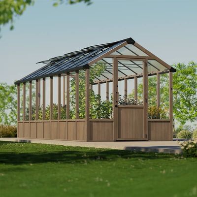 8' x 22' Palram Canopia Natura Cedar Greenhouse (2.37m x 6.44m)