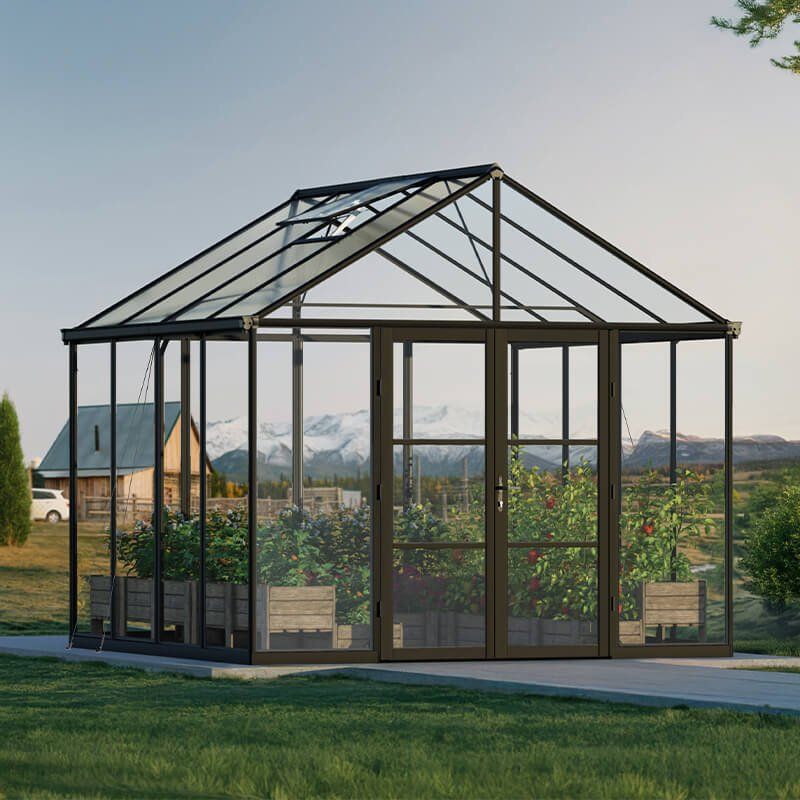 10' x 10' Palram Canopia Aria Black Polycarbonate Greenhouse (3.04m x 3.08m) - Image 1