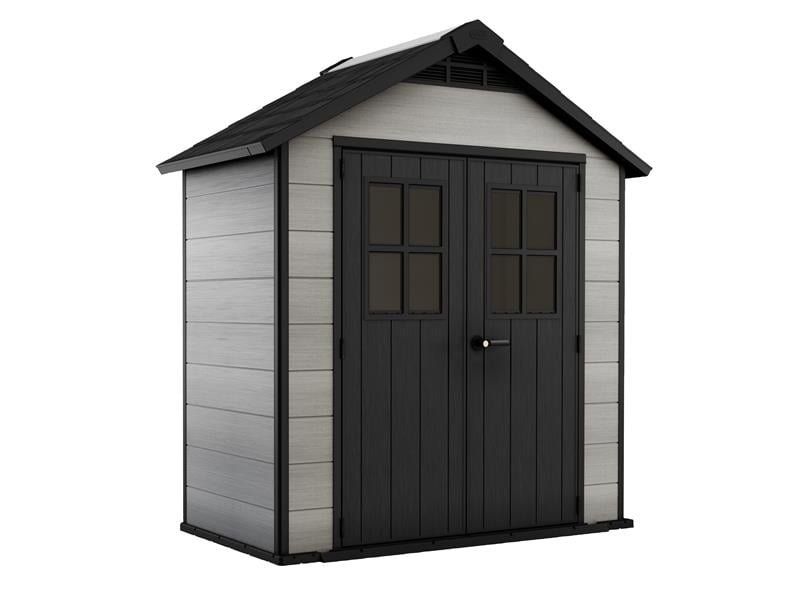 7' x 4' Keter Oakland Plastic Garden Shed (2.1m x 1.2m) - Image 1
