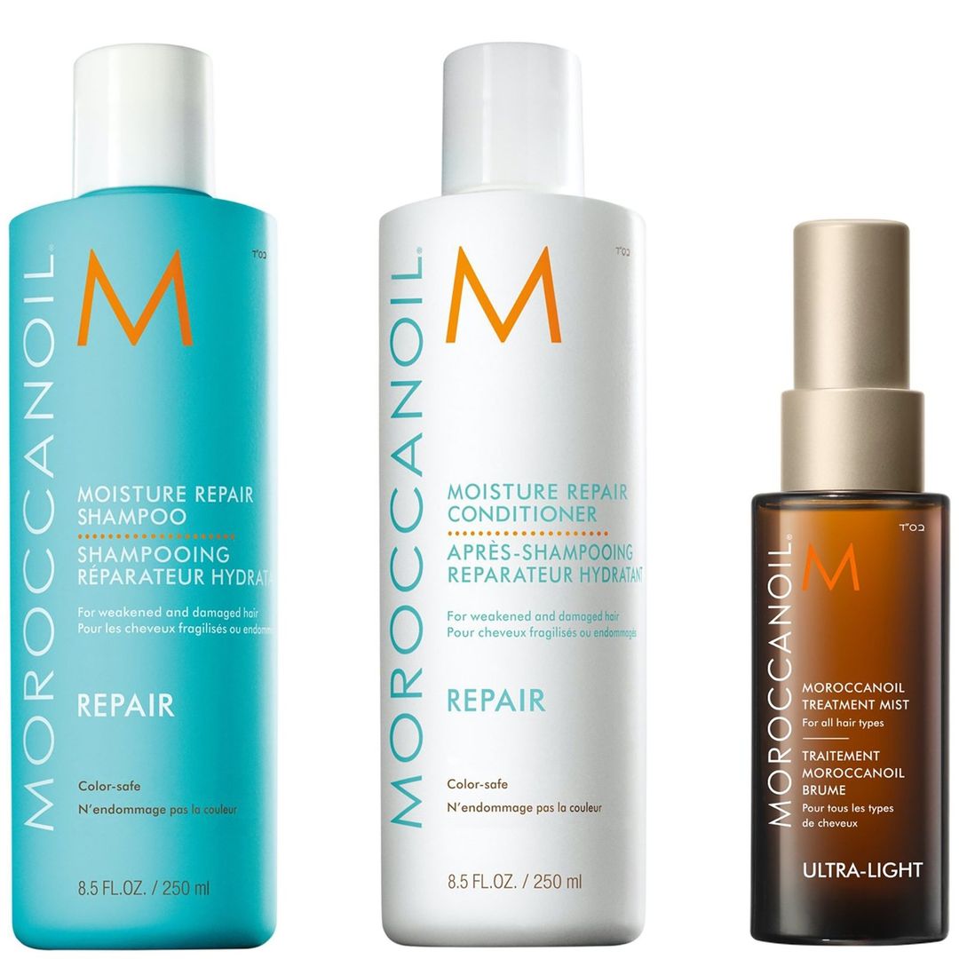 Moroccanoil Moisture Repair Shampoo and Conditioner 250ml + Treatment Mist 25ml - Image 1