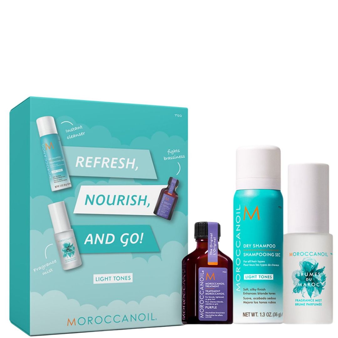 Moroccanoil Purple Treatment Oil & Fragrance Set with Free Dry Shampoo - Light Tones (Worth £39) - Image 1
